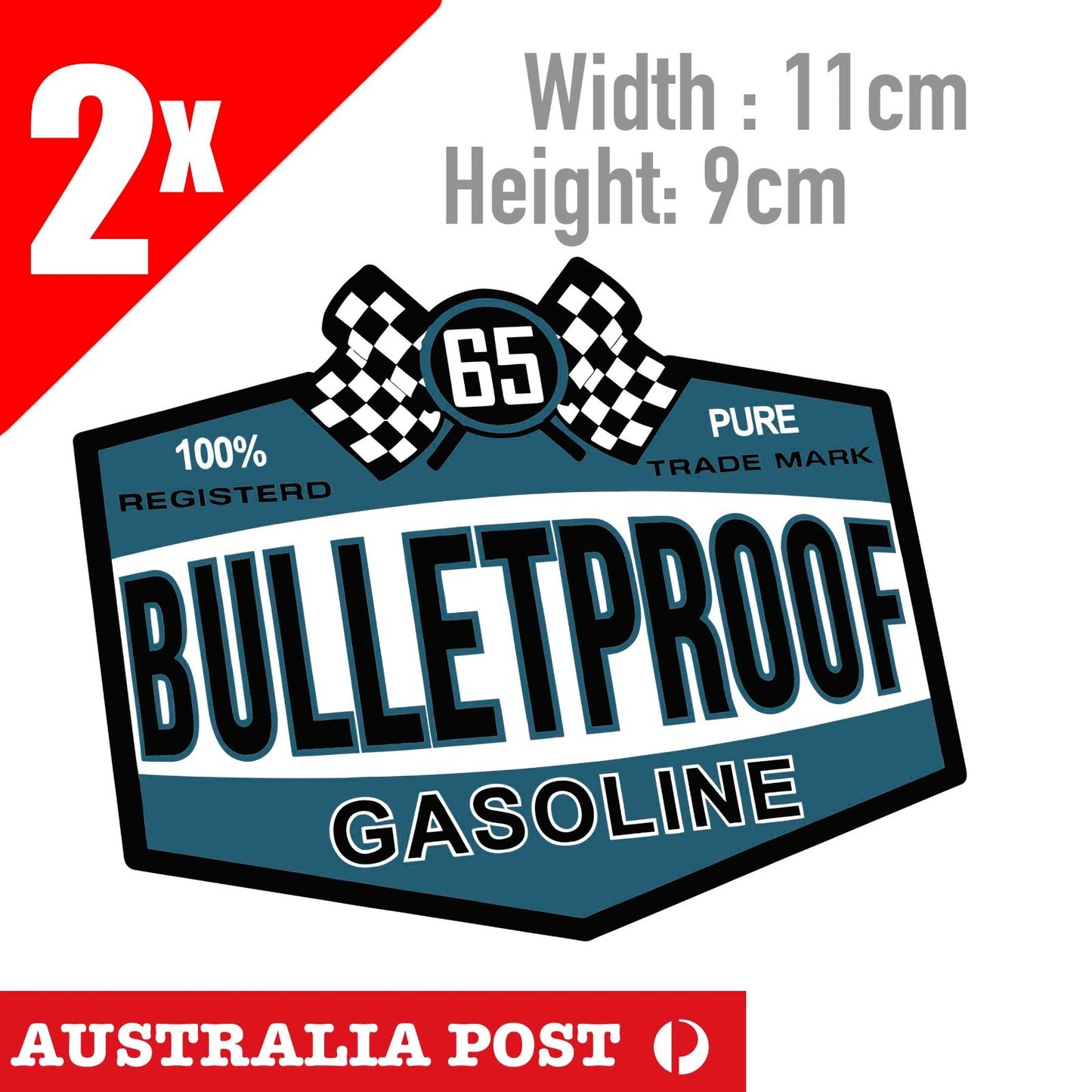 BULLETPROOF GASOLINE American Hot Rod  Logo Decal sticker