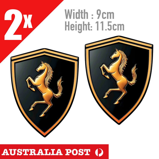 Ferrari Golden Emblem Laptop , Car  Decal Sticker