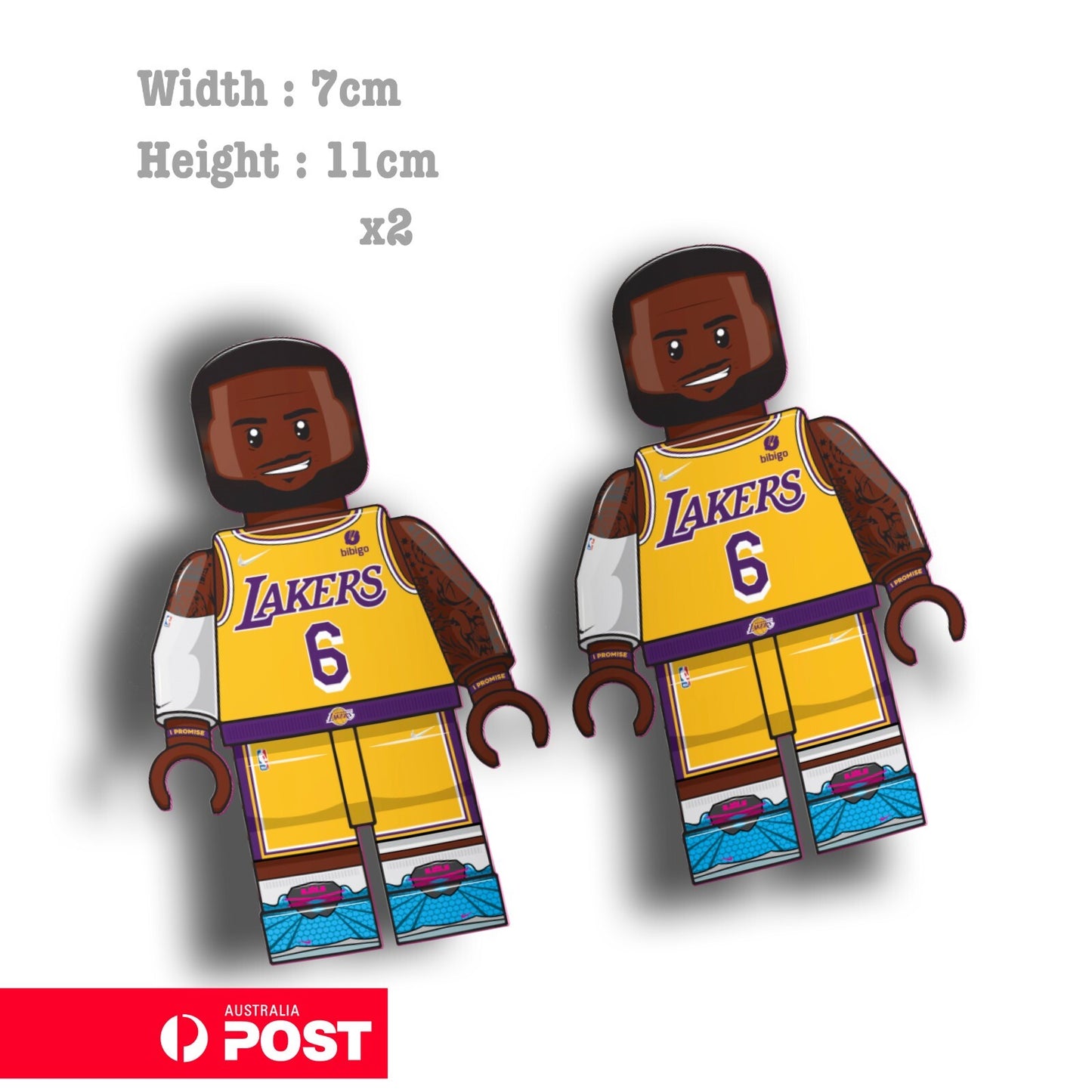 NBA LAkers - JAMES LEBRON LEGO Figure  Nike Basketball  Sticker