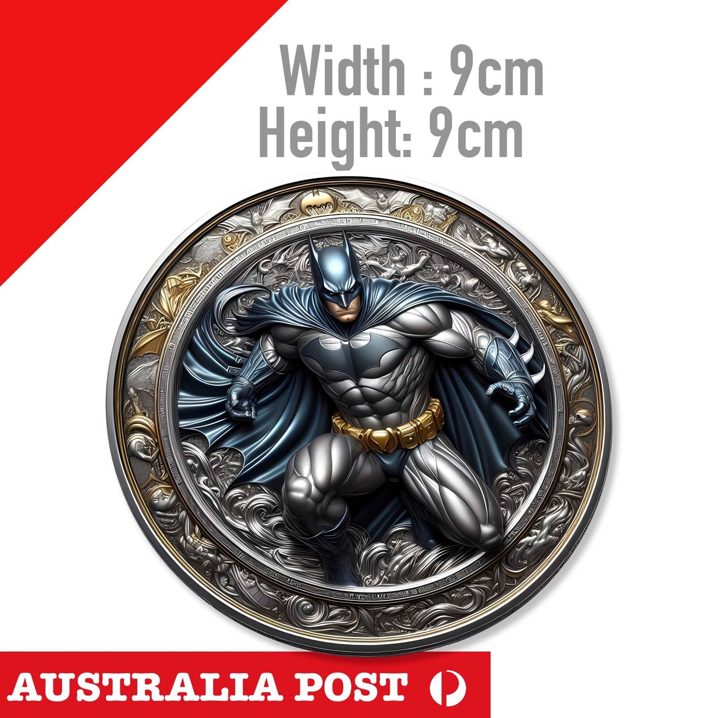 DC Comics Batman COIN Style Stickers, Batman Logo , Dark Knight Vinyl Sticker