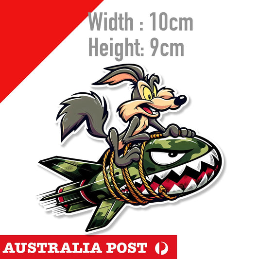 Road Runner Wile E. Coyote funny  Angry Bomb Sticker