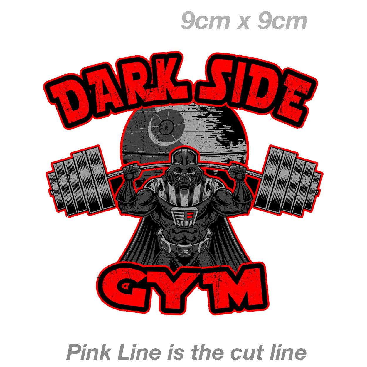 Darth Vader GYM Darth Vader Lift Funny Gym   Sticker