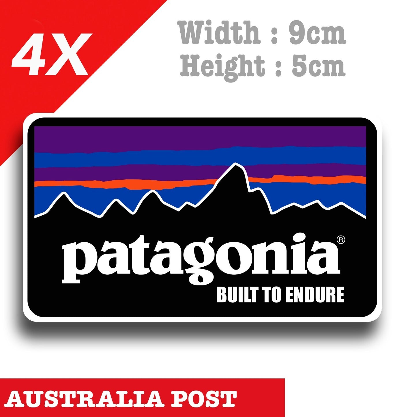 Patagonia Built To Endure Logo  Laptop , Car  Vinyl  Stickers