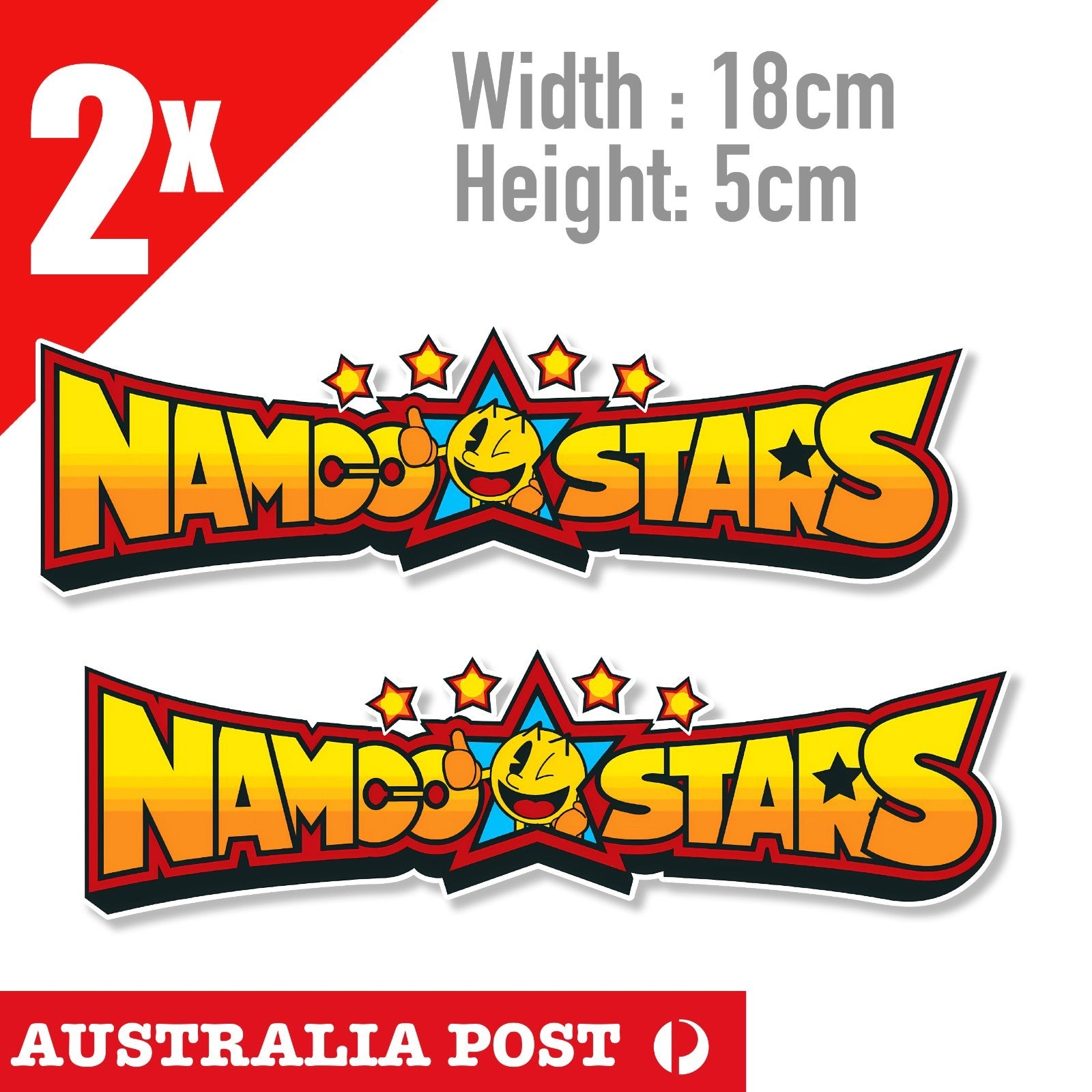 NAMCO Logo Pac-Man Logo Vintage Game  Logo Sticker