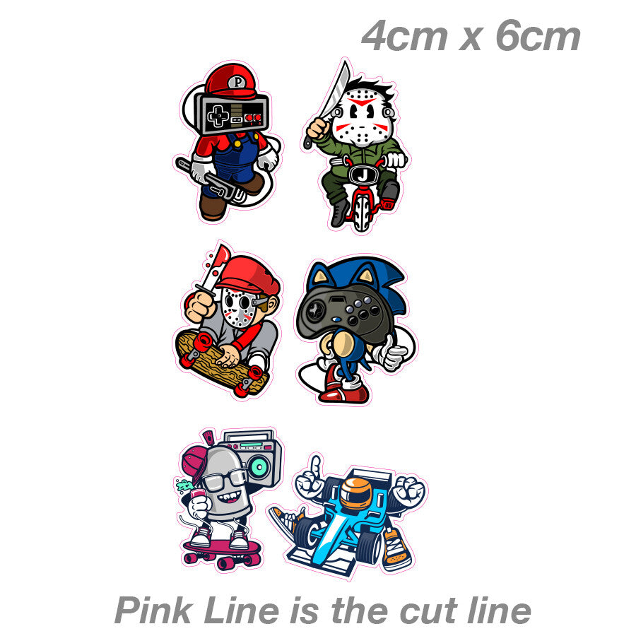 Super Mario and Sonic The Hedgehog Sticker Pack