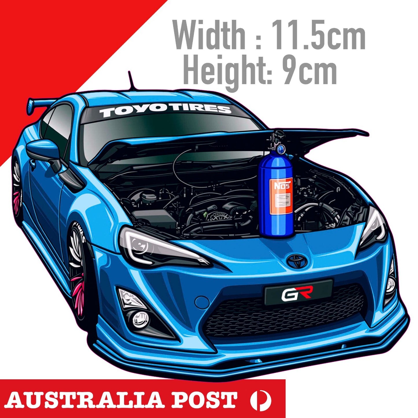 Toyota 86 , NOS - Nitrous Oxide Systems Car Sticker