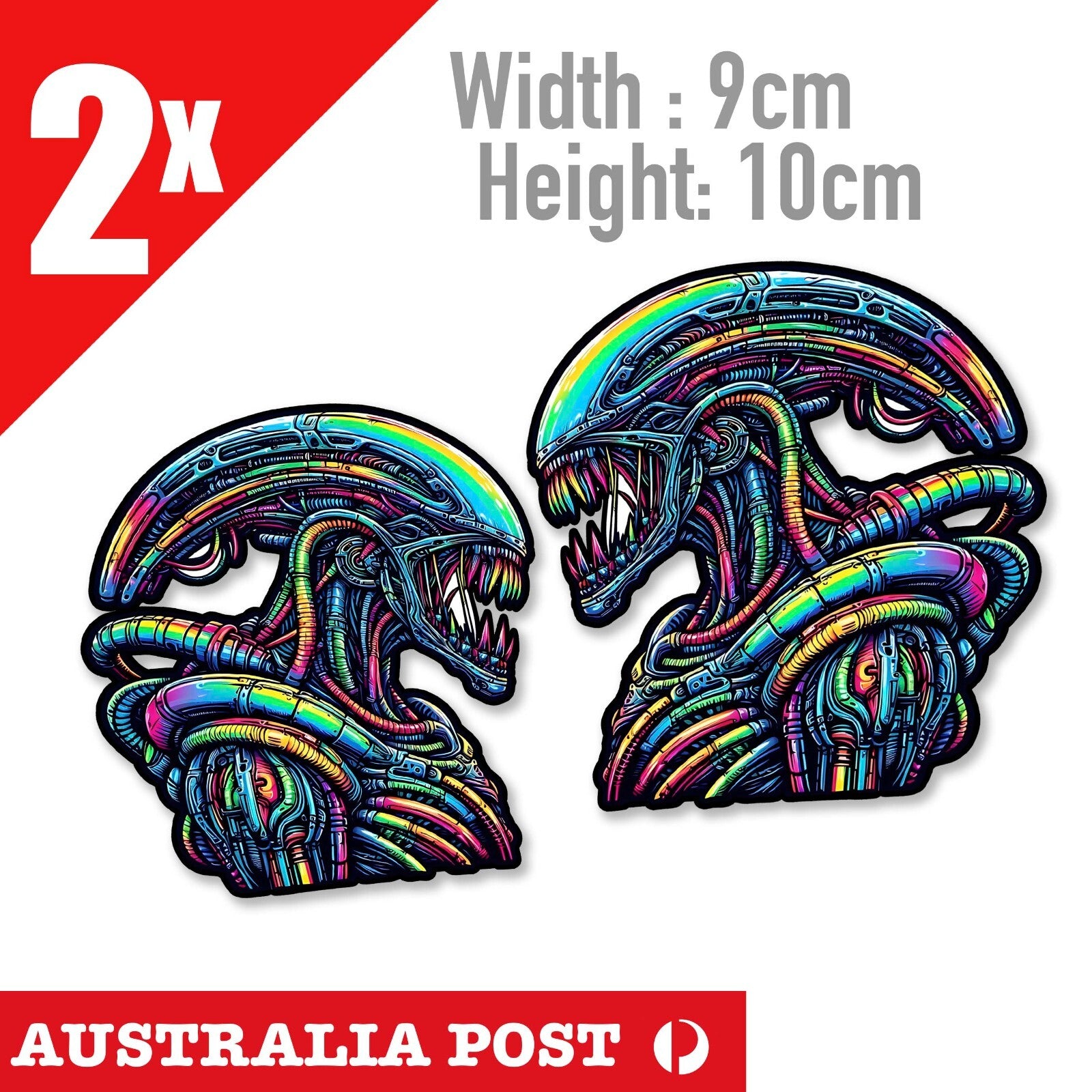 Alien VS Predator  Head 2x Stickers