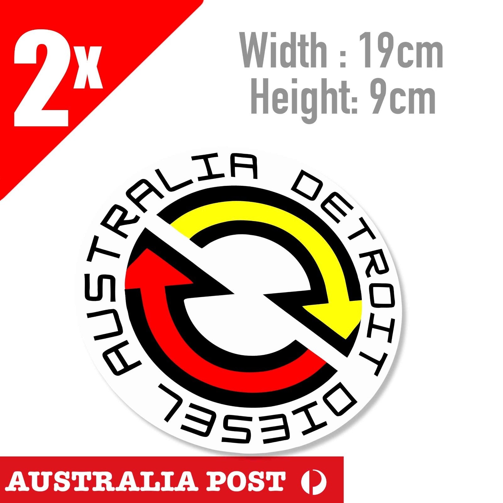 Detroit Diesel Sticker AUSTRALIA Truck Rig Ute 4x4 Work Aussie Kenworth Mack