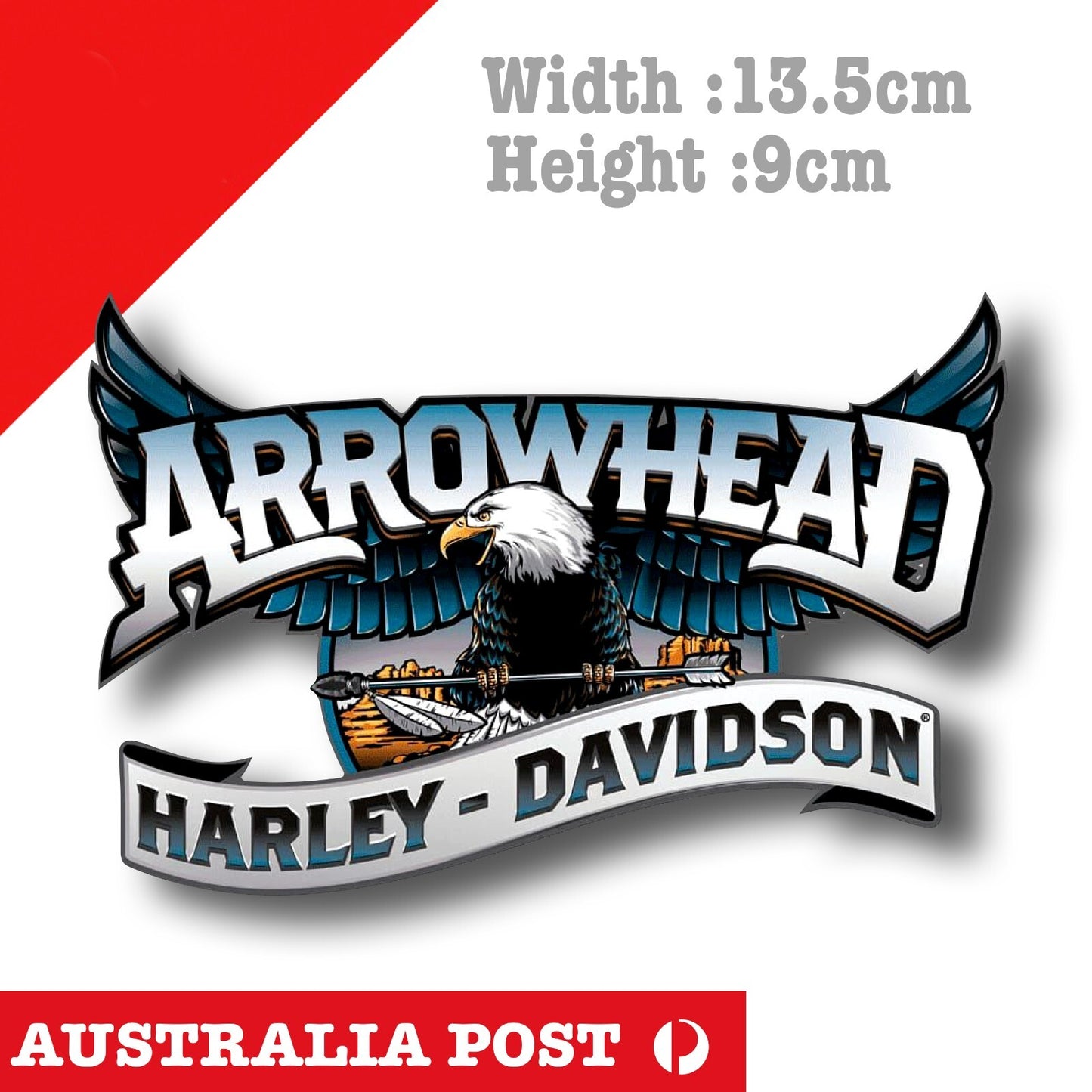 Harley Davidson Motorcycle ARROWHEAD Eagle Logo Sticker