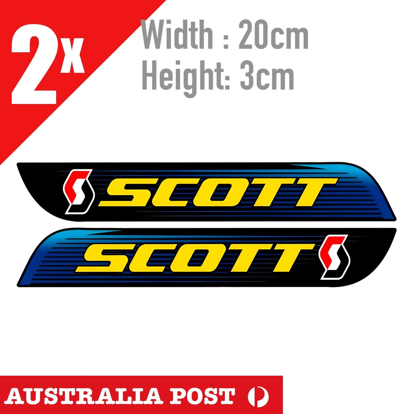 FITS Scott Vinyl Stickers Sheet Bike Frame Cycle Cycling Bicycle x2 Sticker