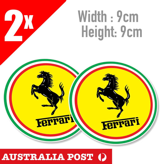 Ferrari Logo Round Badge, Ferrari Logo Round Sticker