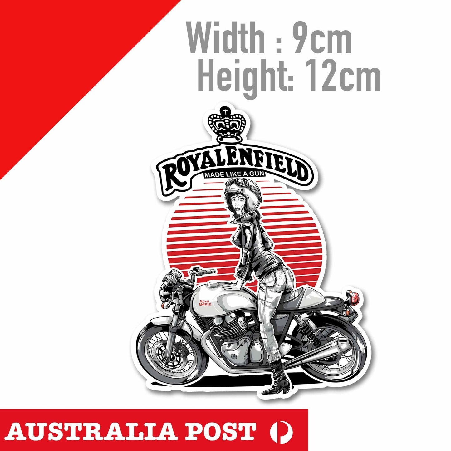 ROYAL ENDFIELD Sexy Motorcycle Rider  Logo, Fuel Tank, Motorcycle Stickers