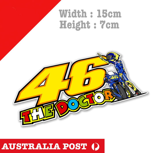 The Doctor 46 - Valentino Rossi's VR46  Laptop, Motorcycle Racing Sticker