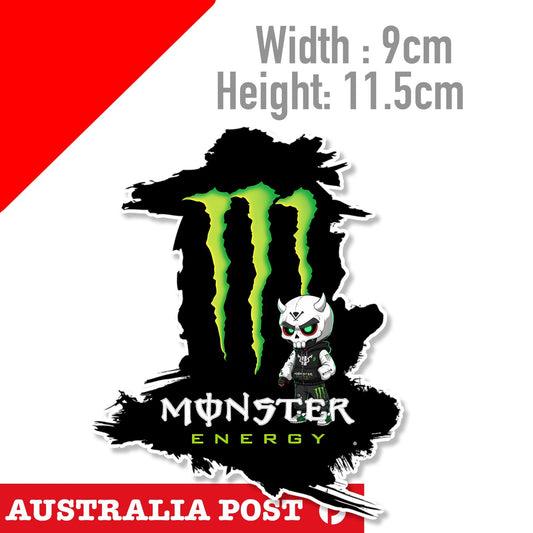 Monster Energy Drink Skull Helmet Rider  Truck , Toolbox , Fridge , Bar  Sticker