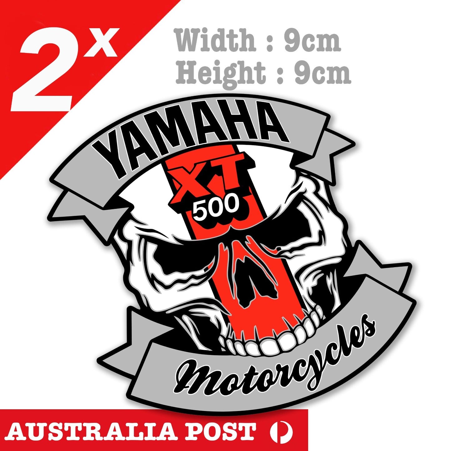 Skull Yamaha MotorGP, YAMAHA XT 500 Logo Sticker