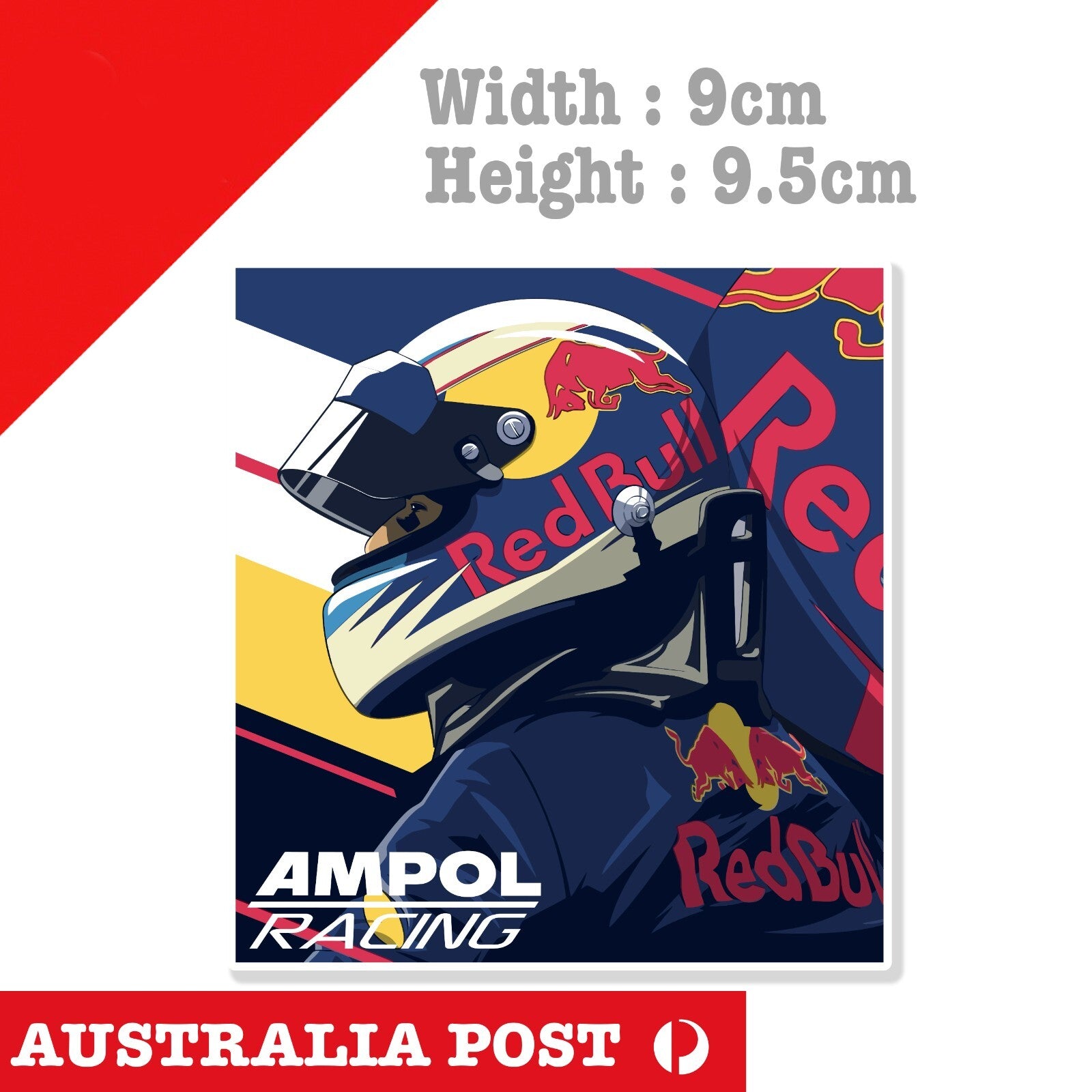 AMPOL Racing RED BULL Motorcycle JDM  Laptop , Car  Vinyl  Sticker 