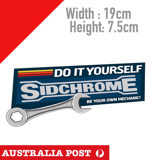 Sidchrome Be Your Own Mechanic, Tools , Vintage Style Banner  Sticker