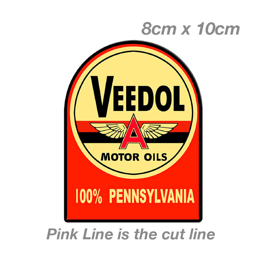 Veedol Flying A Motor Oils Sign Vintage Style Retro Garage Vinyl  Sticker 