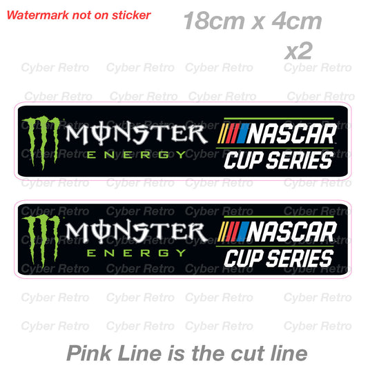 Monster Energy Drink NASCAR CUP SERIES Car, Truck Fridge Bar Sticker 