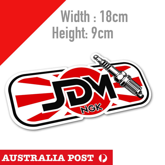 NGK Spark Plug Japan Rising Sun Flag JDM Japanese Drift, Car Bumper  Sticker