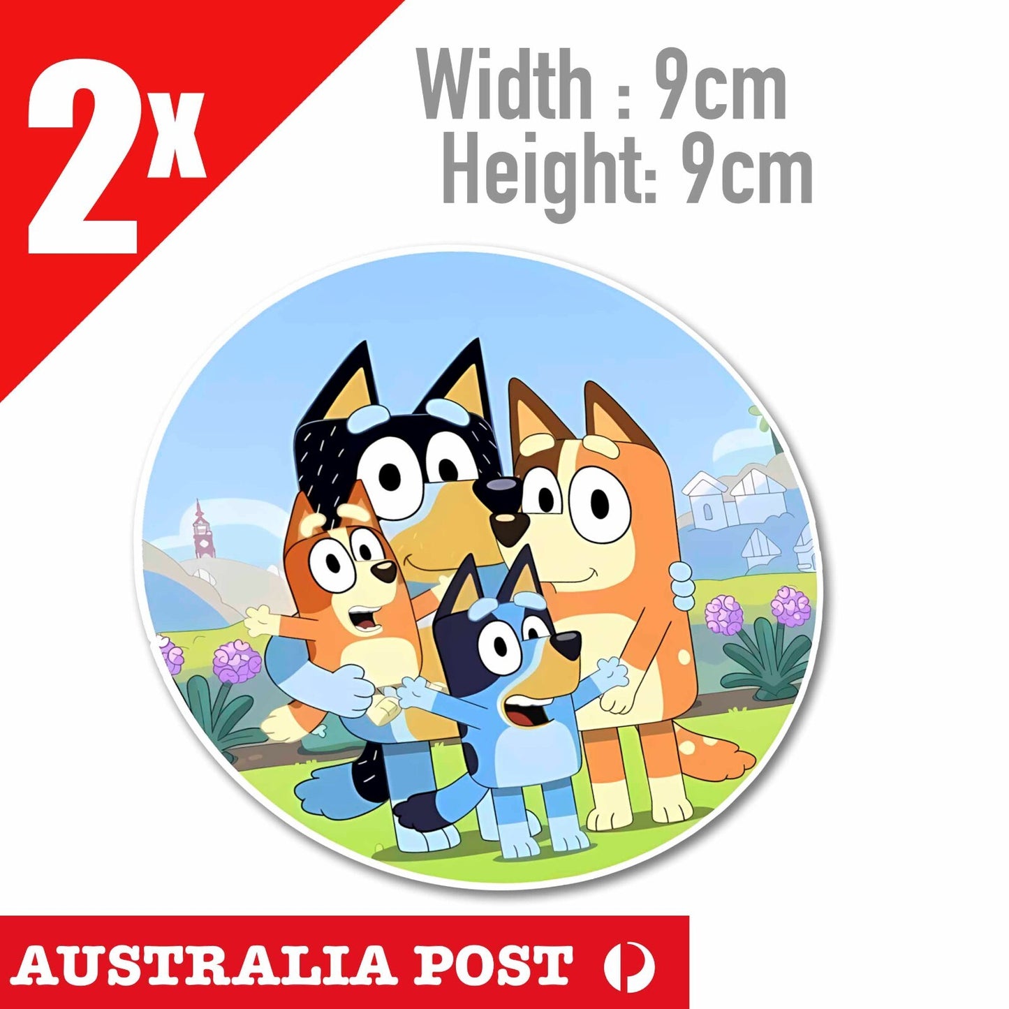 Bluey Sticker - Vinyl Print - Toy Room Bedroom Lunchbox School 2x Sticker