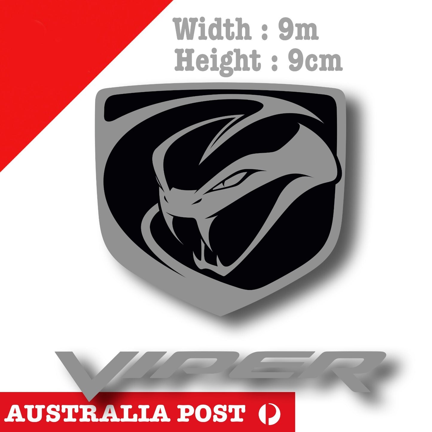 DODGE VIPER SRT GTS T/A Stryker Snake Head Muscle V8 Car Sticker