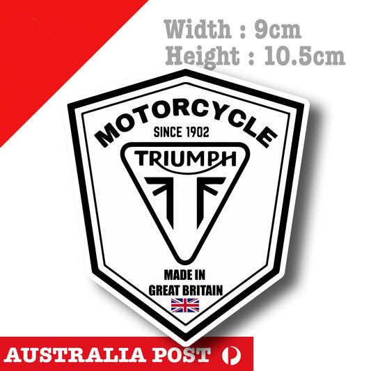 TRIUMPH Motorcycle  - Made in Great Britain Shield British Flag Sticker
