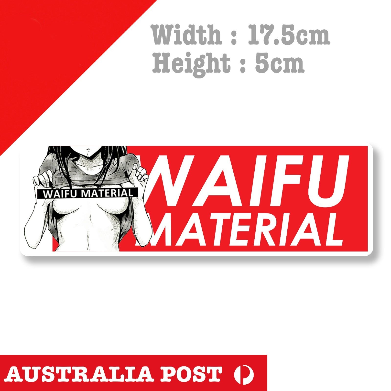 WAIFU Materila Anime Sexy Girl  JDM Slap  Decal Sticker 