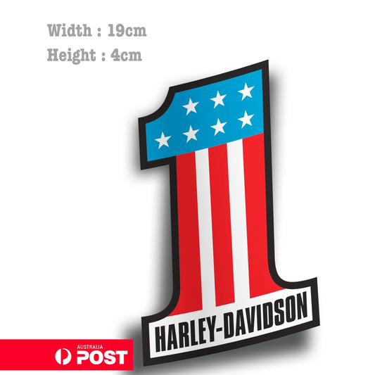 Harley Davidson 1 Motorcycle Logo LargeDyna Tank  Sticker