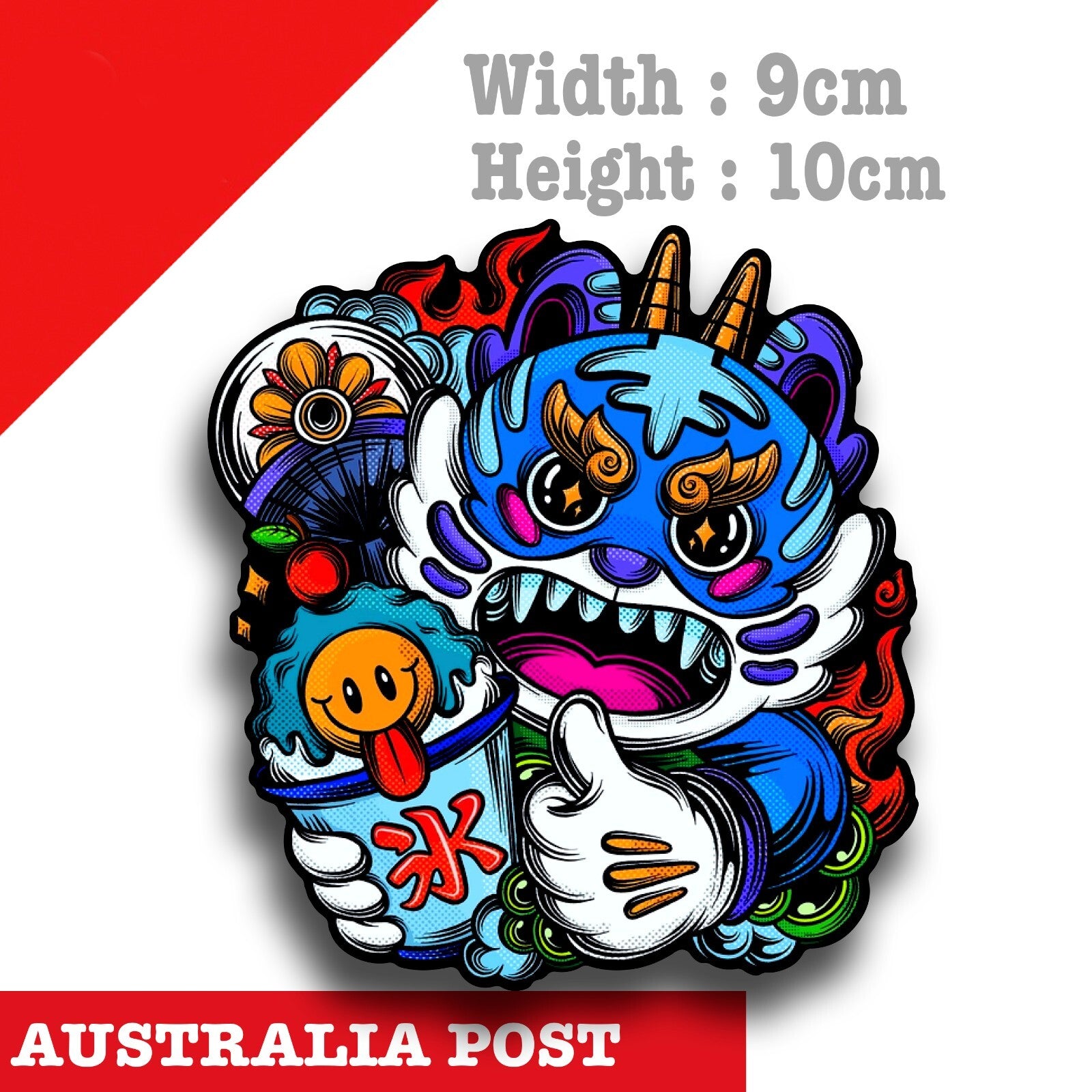 Blue Slushy Dragon JDM, Blue Dragon Stickers