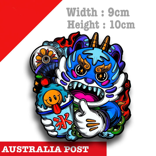 Blue Slushy Dragon JDM, Blue Dragon Stickers