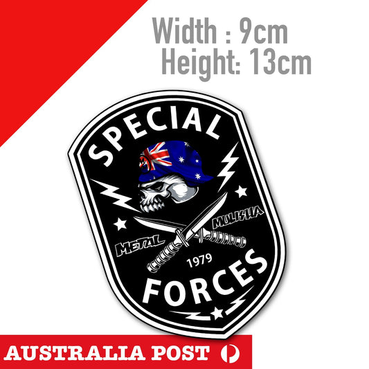 Motorcycle Helmet Metal MULISHA Skull AUSTRALIAN FLAG Special Forces Stickers