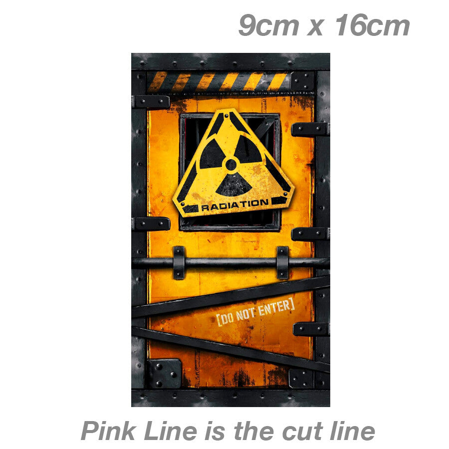 Radioactive - Do not enter Laptop , Car  Vinyl  Sticker 