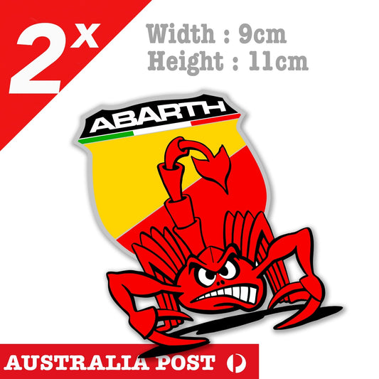 Abarth Scorpion Logo, ABARTH Fiat 500, Scorpion Badge , Funny Sign Sticker