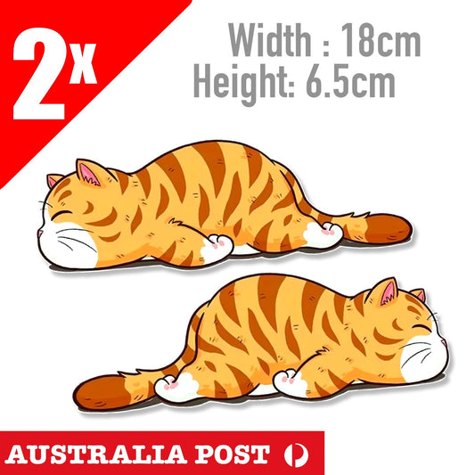Sleeping Cat stickers funny cute Cats , laptop sticker , car , Bike Decal