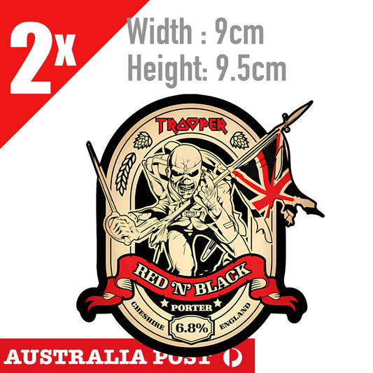 Robinson's Brewery IRON MAIDEN TROOPER BAR BEER , British Beer Stickers