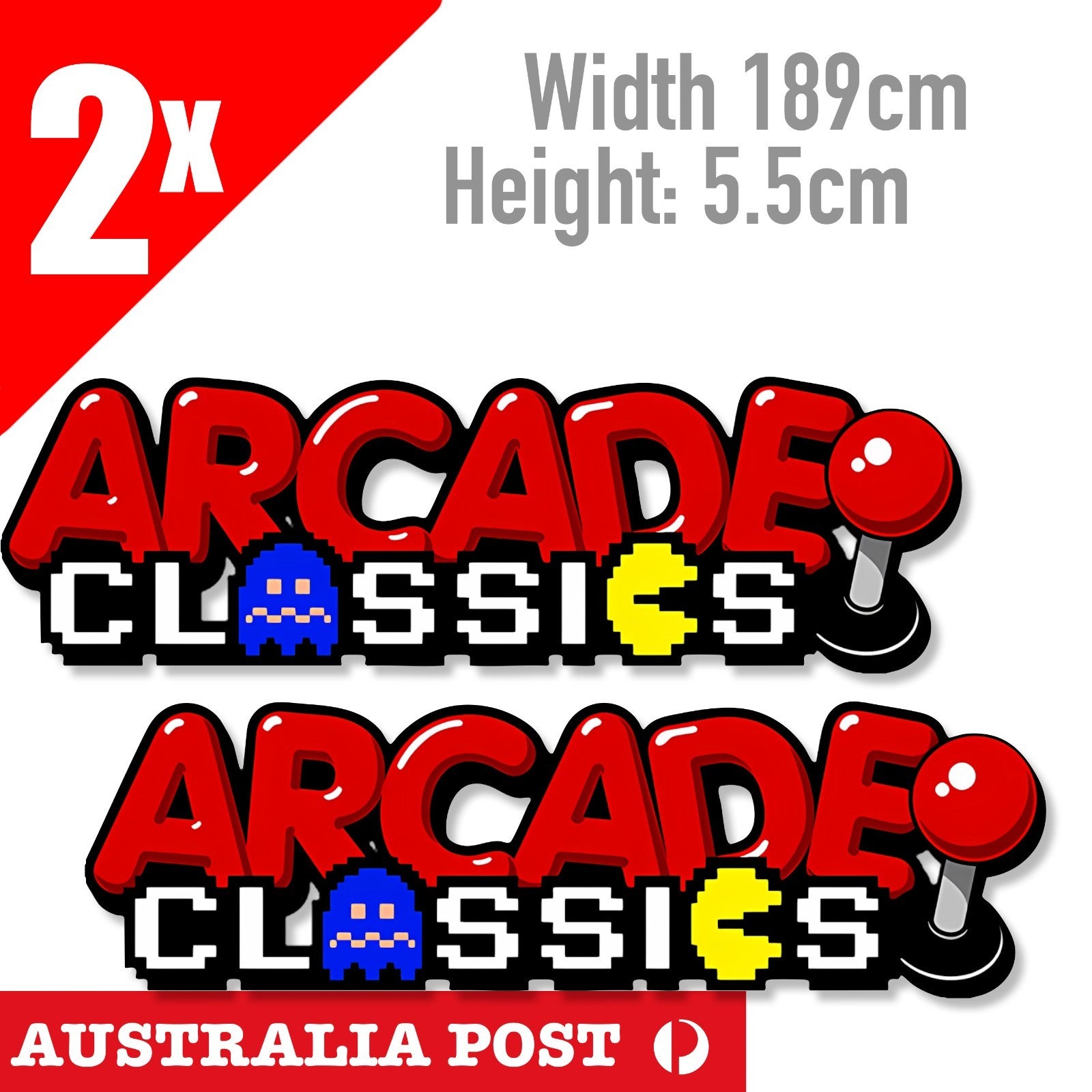 Arcade Classic Game Logo Pac-Man Series  , Vintage Old Game Logo Sticker