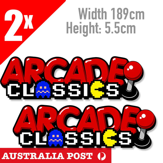 Arcade Classic Game Logo Pac-Man Series  , Vintage Old Game Logo Sticker