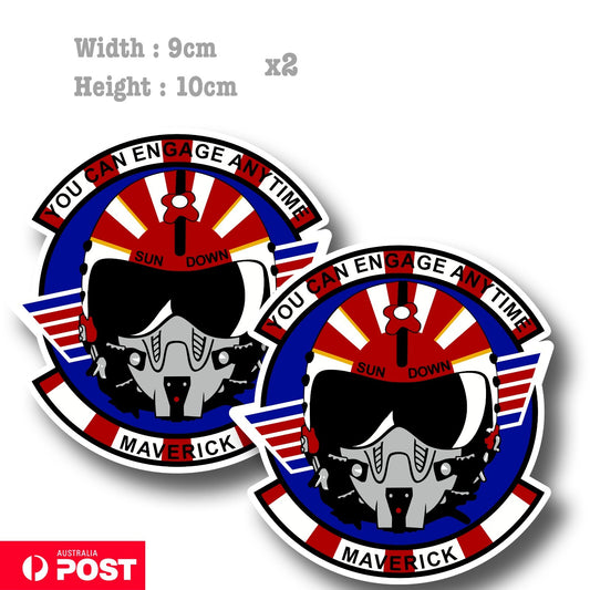 Top Gun Sun Down Helmet - This Gives Me Decal Sticker