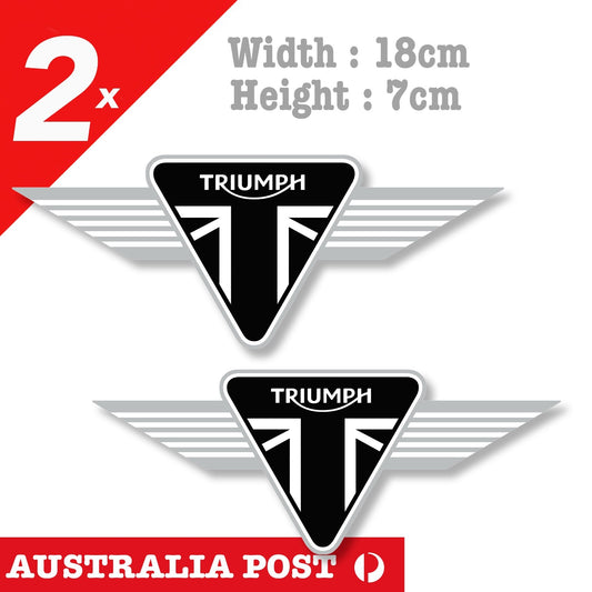 Triumph Wing Logo, Motorcycle, Fuel Tank Racing Logo Sticker