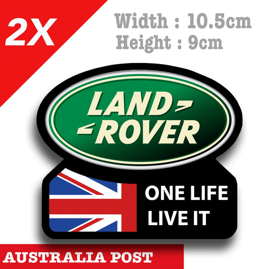 Land Rover - One Life , Live It - British Flag Decal Stickers
