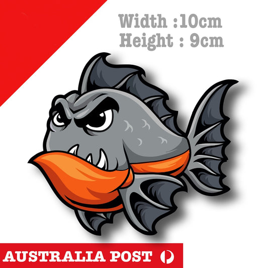 Angry Piranha Fish, Angry Piranha Fish, Animal Aquarium Sticker