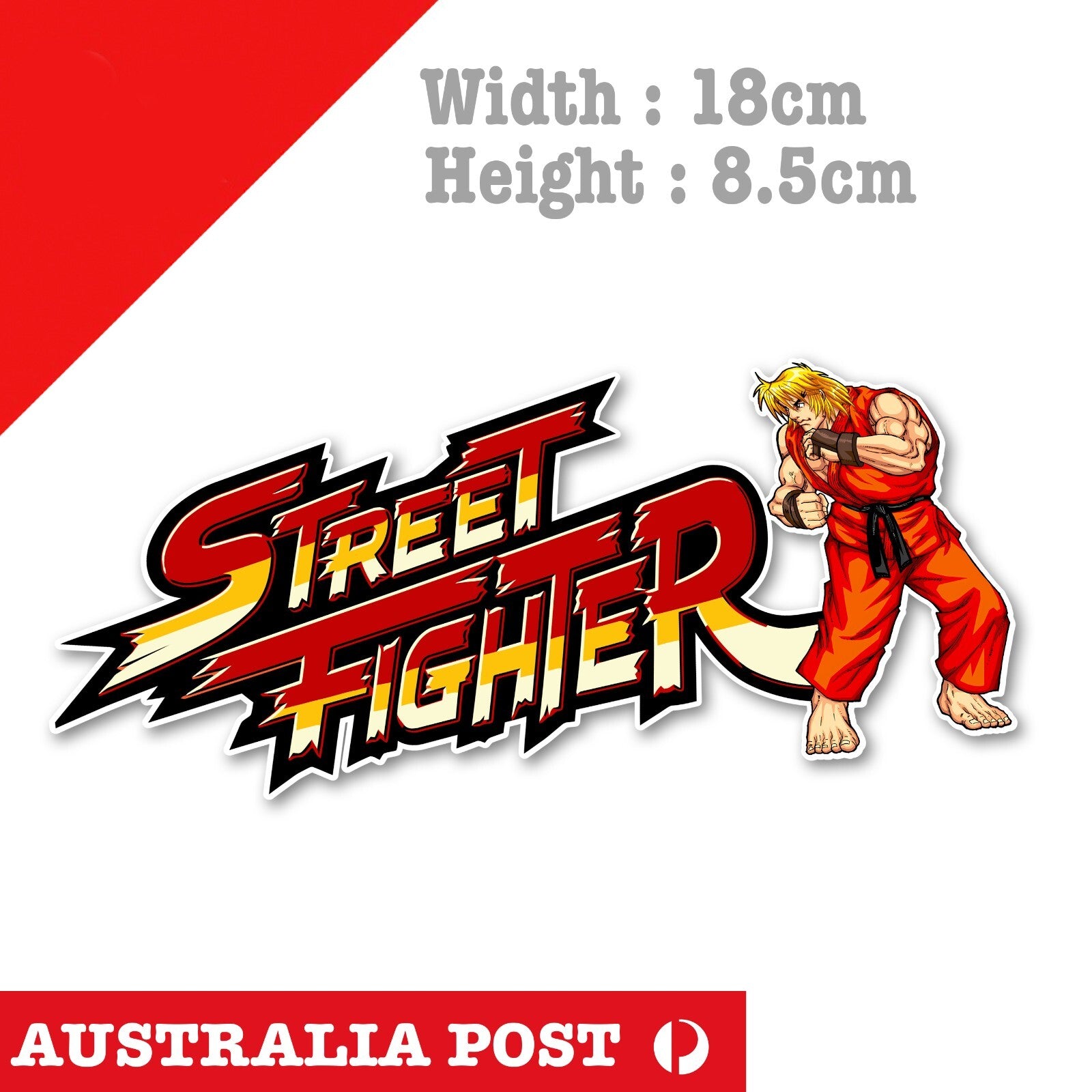 Street Fighter - Street Fighter Ken Master , Street Fighter Game Logo Sticker