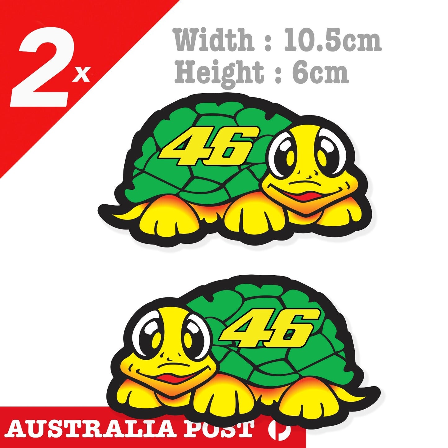 Turtle Rossi Valentino 46 Helmet JDM  Laptop , Car  Vinyl  Sticker 