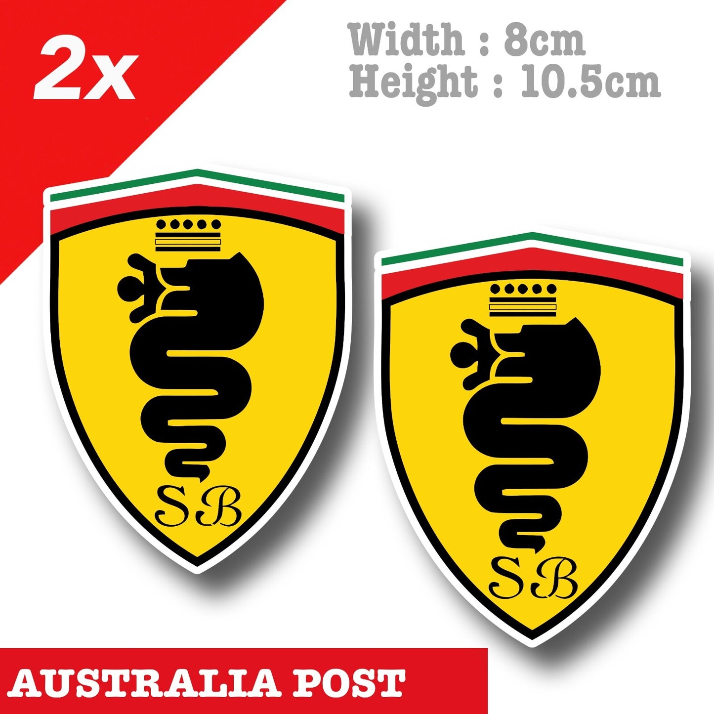 Alfa Romeo Wing, Abarth, Fiat, 500 Decal Sticker