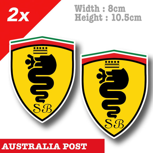 Alfa Romeo Wing, Abarth, Fiat, 500 Decal Sticker