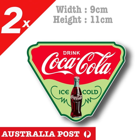 COCA COLA Drink Ice Cold Sign Vintage Old Retro Sticker