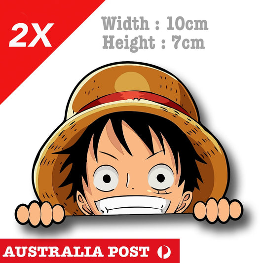One Piece Monkey D. Luffy  Peeking  Stickers