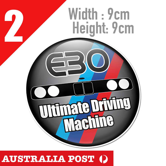 BMW  E30 Ultimate Driving Machine Round Logo Stickers