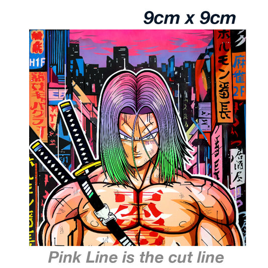 Dragon Ball Z Trunks CyberTrunks Laptop , Car  Vinyl  Sticker